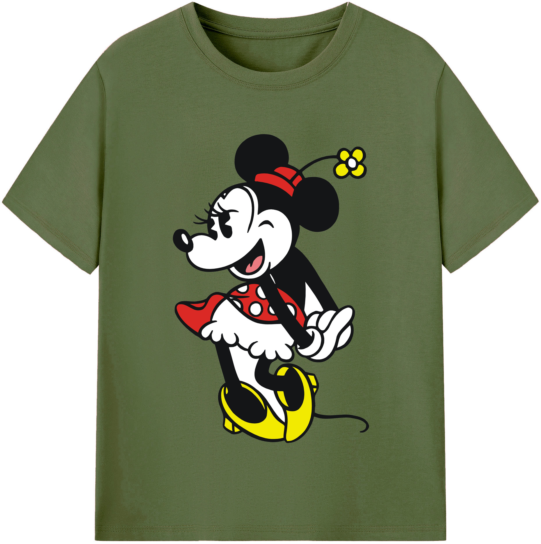（画像用） ミッキーマウス Mickey Mouse 綿100％半袖Tシャツ（フロントプリント）